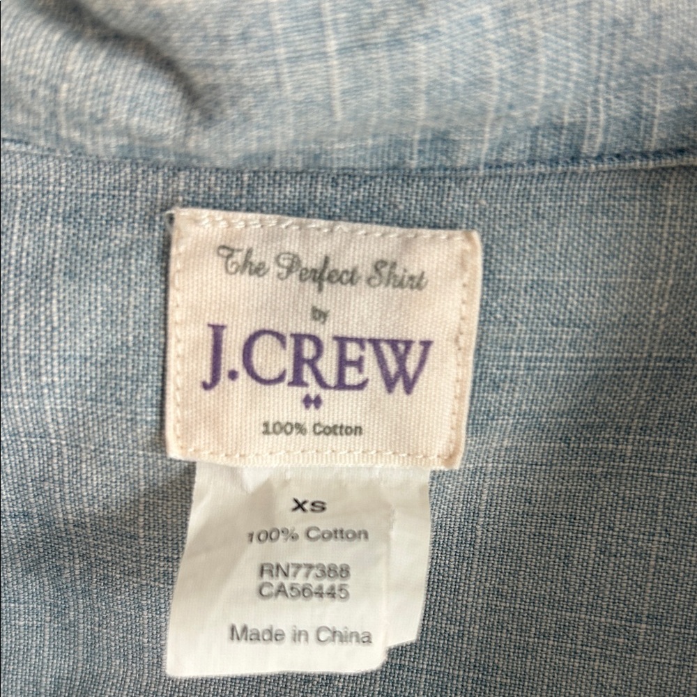 J. Crew Light Blue Cotton Button-Up Shirt
